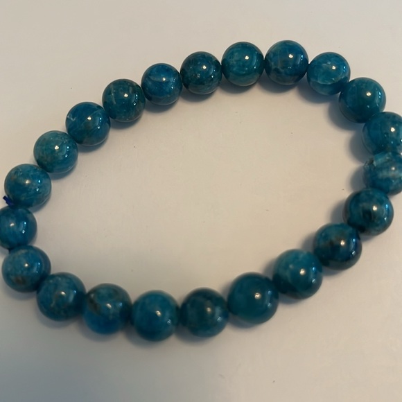 CRYSTAL BLUE APATITE BEADED BRACELETS. 4 PACK. NWOT. - Picture 5 of 5